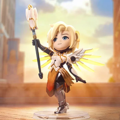 POP MART Overwatch Play of The Game serijos paslaptinga akloji dėžutė – kawaii stiliaus žaislai, dekoratyvinės figūrėlės, namų dekoras, staliniai modeliai-lėlės