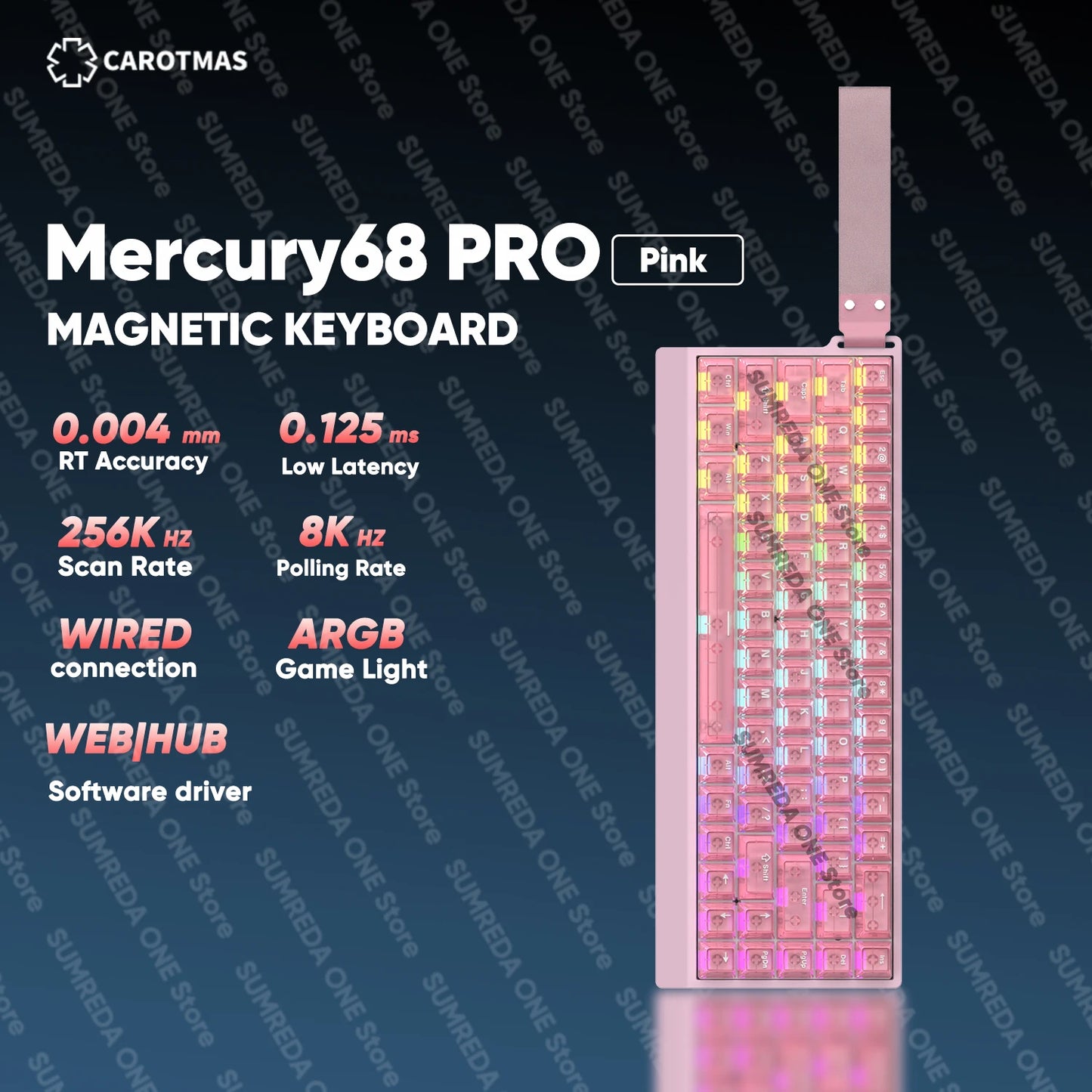 IROK Carotmas Mercury68 Max mars68 pro Mercury 68 teclado mecánico magnético gaming Rapid Trigge 0.001 8K con cable para gamers