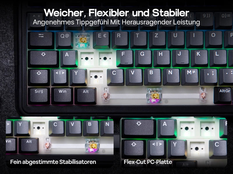 ISO-DE Layout EPOMAKER TH99 QWERTZ Layout 96% Creamy Gasket Wired/Bluetooth/2.4G Wireless Mechanical Keyboard with Knob/Numpad
