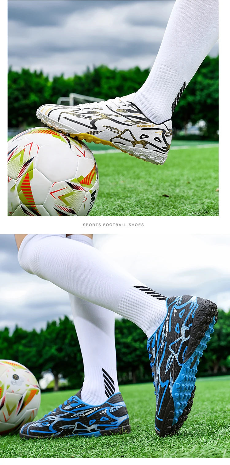 Neue Herren-Fußballschuhe TF Sport Trainings-Soccer-Schuhe, weich, ultraleicht, atmungsaktiv, professionelle Unisex-Sneaker, Rasen-Stollenschuhe für Matches