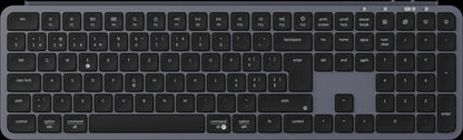 Teclado sem fios ultrafino Keychron B6 Pro com layout ISO, tamanho completo, portátil e leve, ligações 2.4GHz e Bluetooth
