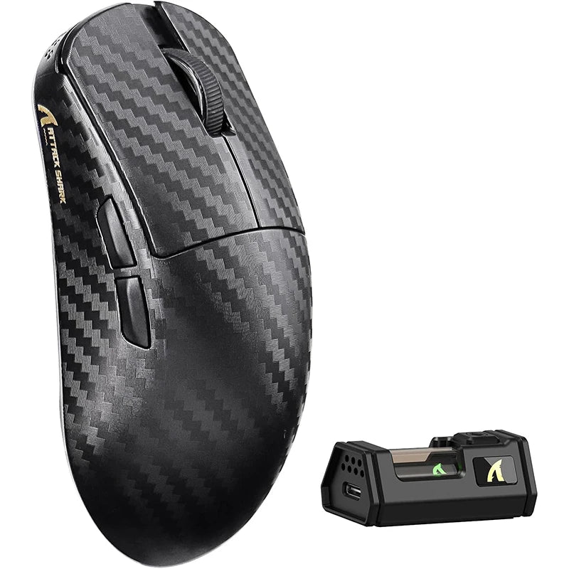 ATTACK SHARK R11 ULTRA 49g Carbon Fiber 8000Hz Ασύρματο Gaming Ποντίκι, 42000 DPI, 20000 FPS, PAW3950MAX, Nordic 52840 Chip