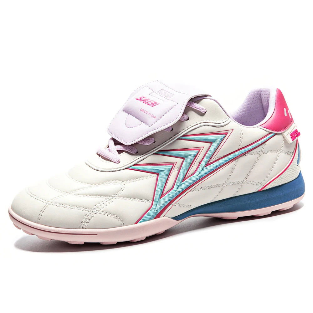 Chaussures de football TF pour adultes, semelle extérieure en caoutchouc flexible, tige en PU souple, chaussures pratiques pour l'entraînement quotidien de football.