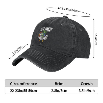 Chicken Jockey Zombie Pixel Art Zombie 2025 Movie Wear Baseball Caps Men Women Hats Cap Adjustable Trucker Hats Snapback Cap