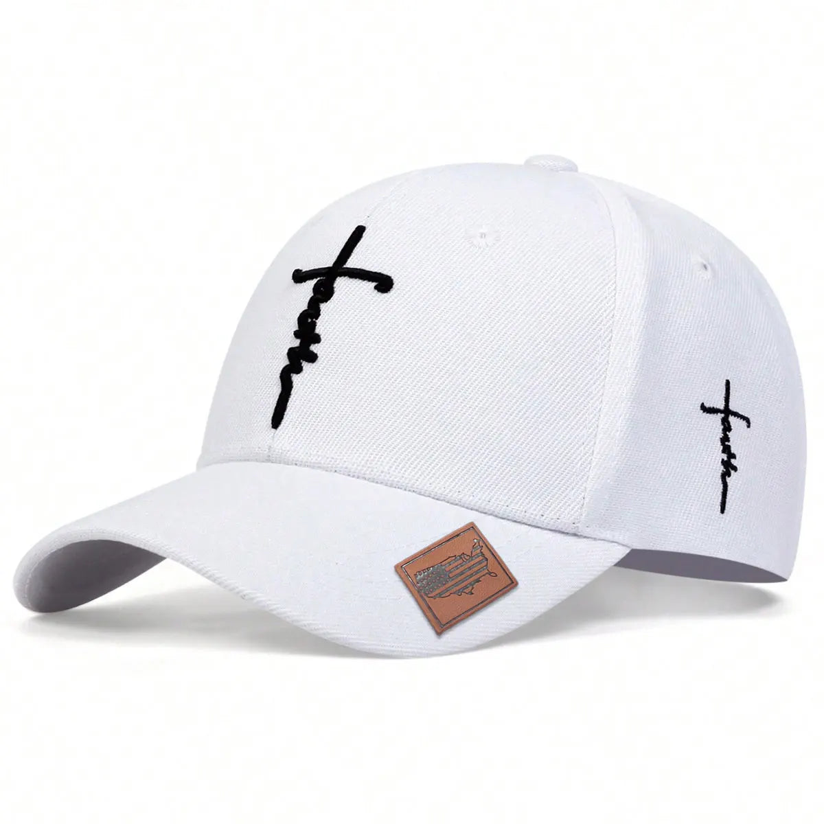 Șepci de baseball unisex cu broderie în formă de cruce, reglabile, pentru activități în aer liber, de primăvară și toamnă, casual, cu protecție solară