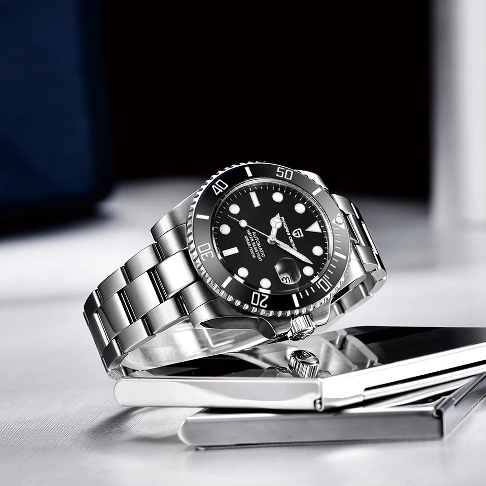 New PAGANI DESIGN Diving Automatic Mechanical Watch Luxury Sports Waterproof Watch Stainless Steel Sapphire Luminous Watch for Men