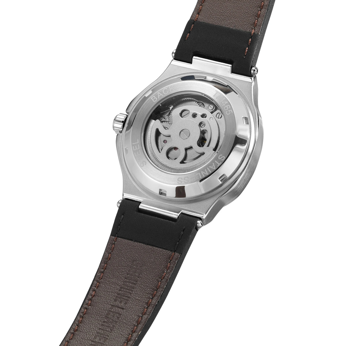 2025High-end Luxury SKROX Square Man Watch Sapphire Tourbillon Steel Skeleton Moon Phase Automatic Movement Leather Male Watches