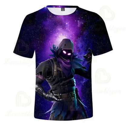 Fortnite Boys T-shirt Kids Tops Summer Children Clothes 3D Funny Battle Royale Game Graphics T Shirt Toddler Girls Top Tee