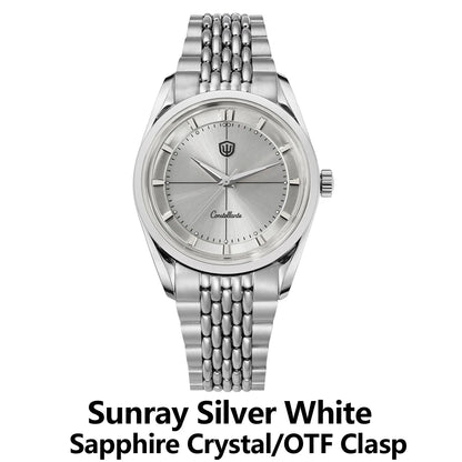 Watchdives WD1954 Arctic Classic 36mm Watch VH31Sweep Second Movement 316L Stainless Steel Watches Sapphire Crystal Luminova