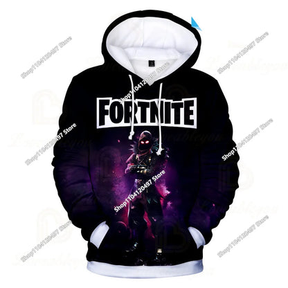 Game Fortnite Hoodies Teenager Boys Hoodie Kids Sweatshirts Cartoon Leisure Outerwear Children Cosplay Pullovers Streetwear Gift