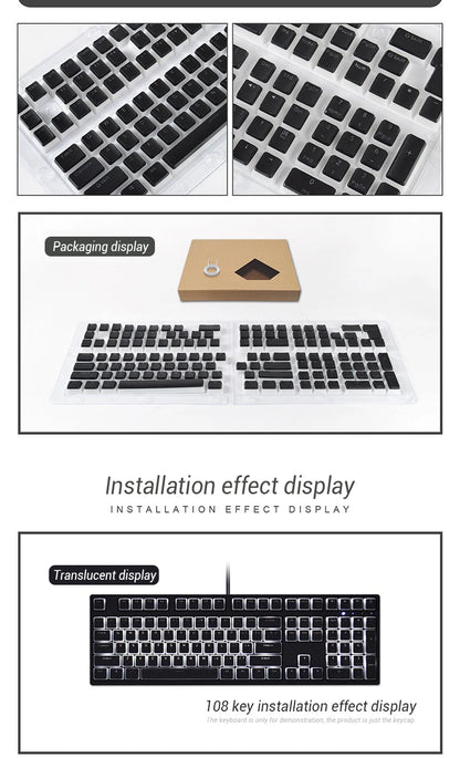 129 Keys Pudding Keycaps For Cherry MX Switch Mechanical Gaming Keyboard OEM Profile PBT Double Shot Keycap RGB backlit Key Caps