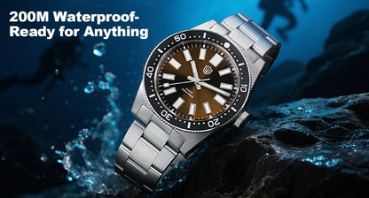 Watchdives Wd1965 V2 Fashion Quartz Wristwatches Vh31 Sapphire Man Watches Luxury Stainless Steel 200M Waterproof Diver Watch