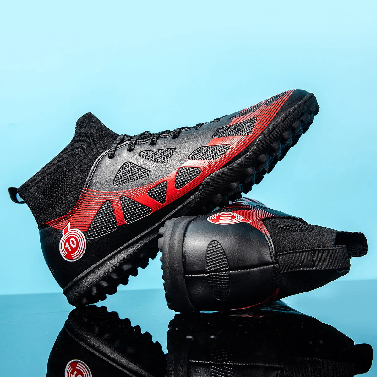 High Quality TF Football Boots for Men and Women, PU Fabric Upper, Rubber Cleats, Non-Slip Training Football Shoes