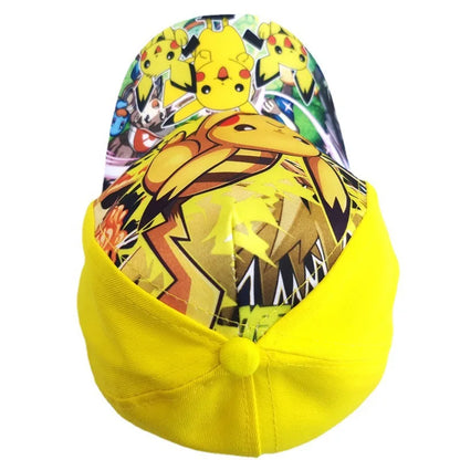 Kreslená bejzbalová čiapka s motívom Pokémona, čiapka s Pikachuom, nastaviteľná, Pokemon Cosplay, Hip Hop, pre deti, dievčatá, chlapcov, anime postavičky, hračky, darčeky pre deti