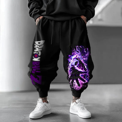 Leggings de Algodão Desportivas Americanas de Outono para Homem e Mulher, Periférico Anime Dragon Ball GOKU Majin Buu 2025
