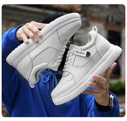 Adidași pentru bărbați cu talpă înălțătoare, pantofi cu talpă înălțătoare, talpă interioară pentru creșterea înălțimii cu 7-8 cm, pantofi cu toc înalt, pantofi sport din piele naturală