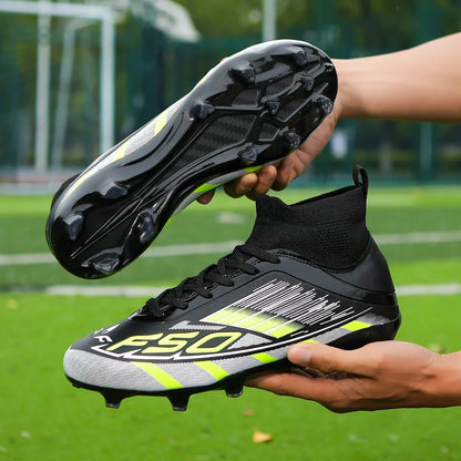 Nouvelles chaussures de football pour hommes, antidérapantes TF/FG, chaussures de sport confortables pour garçons et femmes, chaussures de sport à la cheville, chaussures de football professionnelles, baskets
