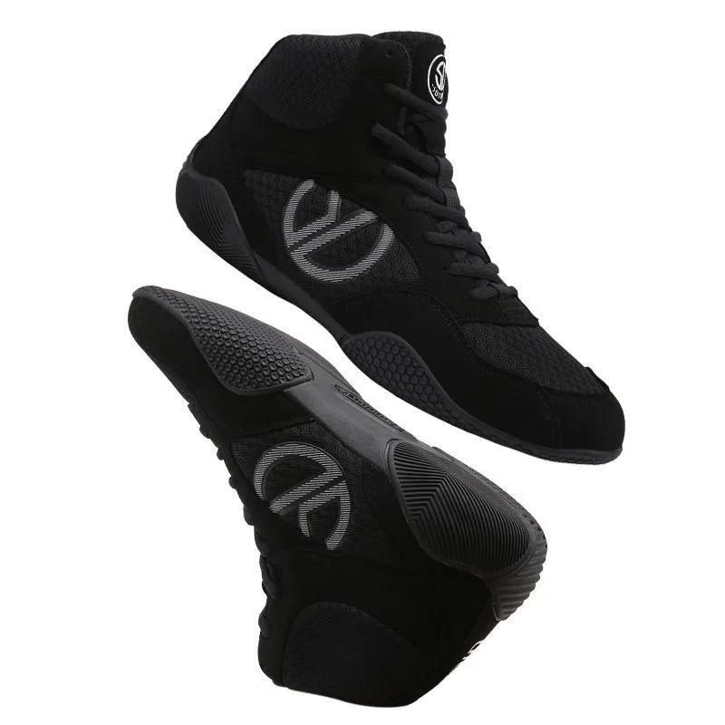 2026 New Trend Wrestling Sneakers Men Breathable Gym Training Shoe Man Non-Slip Men Fighting Shoes Mid-Top Boxing Shoes for Men