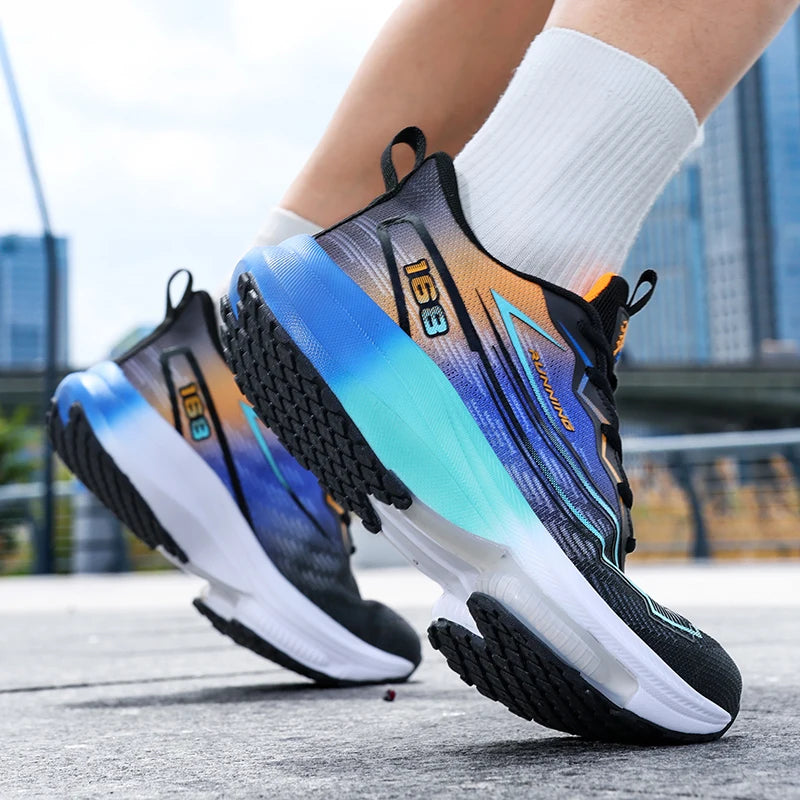 Unisex Sports Shoes Summer New Thick Sole Cushioning Anti Slip Rebound Professional Running Training Shoes for Teenagers