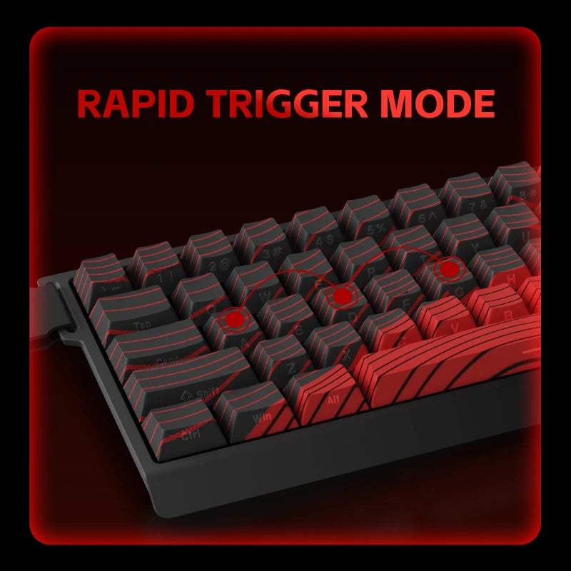 Tastiera meccanica FGG MADLIONS MAD 60/68 Pro con switch magnetici, cablata, 68% gaming, Rapid Trigger, RGB, tastiere custom