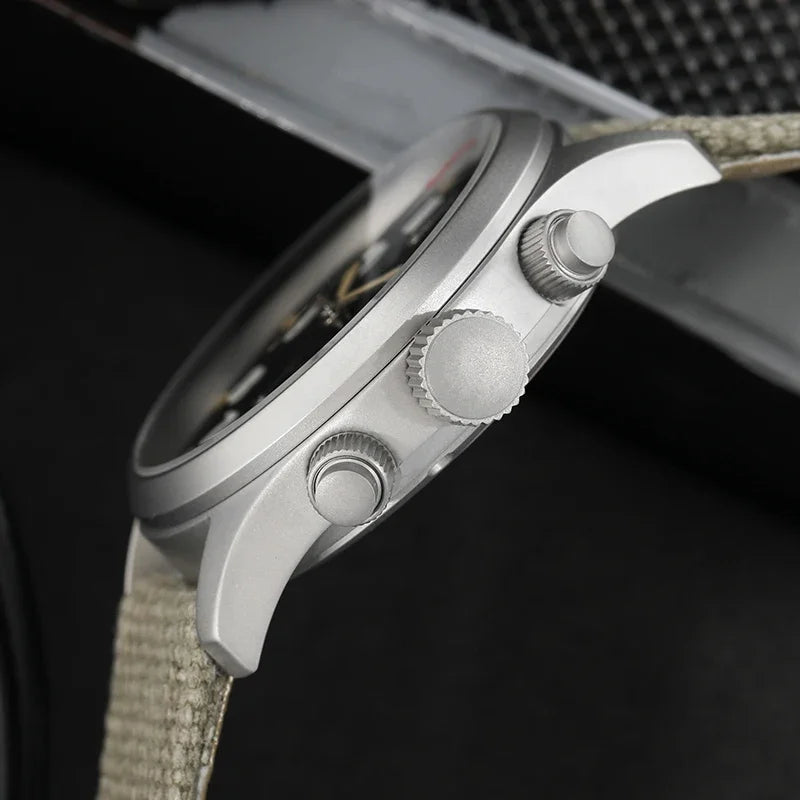 Militado VK61 VK67 Quarz-Chronographenuhr 39mm 316L-Edelstahlgehäuse 3 Zifferblätter wasserdicht 100M Multifunktions-Militäruhr
