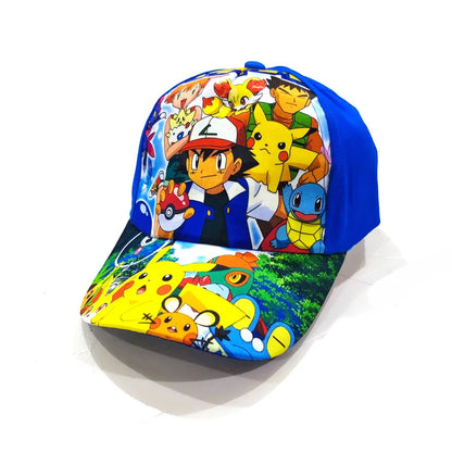 Kreslená bejzbalová čiapka s motívom Pokémona, čiapka s Pikachuom, nastaviteľná, Pokemon Cosplay, Hip Hop, pre deti, dievčatá, chlapcov, anime postavičky, hračky, darčeky pre deti
