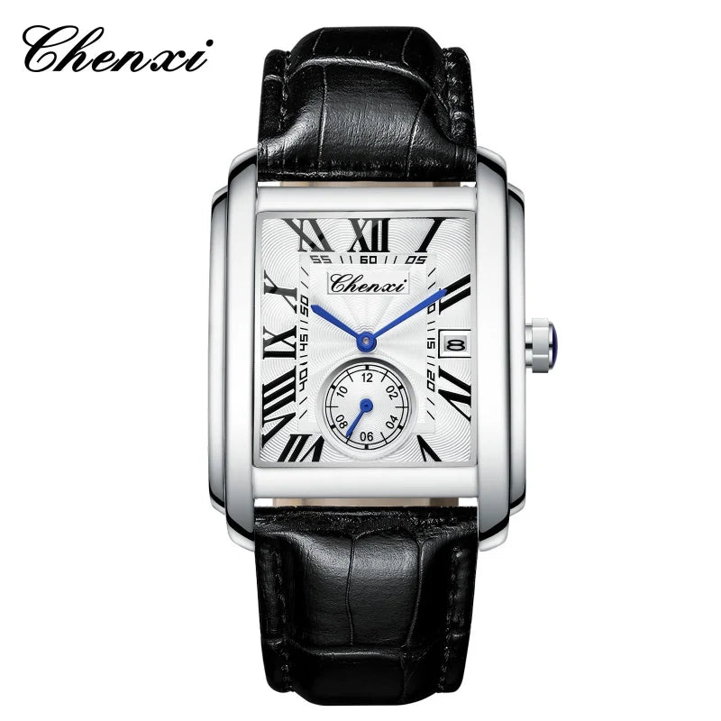 CHENXI 8216 Hot Selling Top Brand Business Men's Watch Quartz Military Calendar Waterproof Men's Leather Strap Elegant Clock