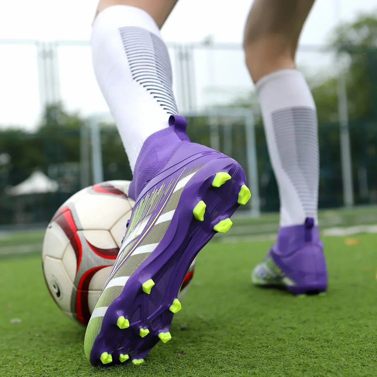 Nouvelles chaussures de football pour hommes, antidérapantes TF/FG, chaussures de sport confortables pour garçons et femmes, chaussures de sport à la cheville, chaussures de football professionnelles, baskets
