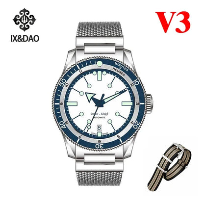 IX&DAO IPOSE Watch 5303 ETA-2824 Movement Automatic Mechanical GMT Sport Retro Diving Casual Dress 200m Waterproof Men Watches
