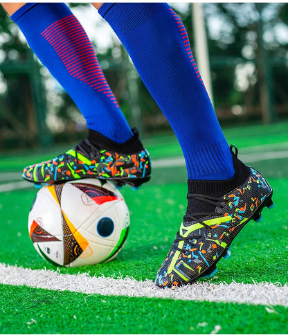Chuteiras de Futebol Profissionais para Homem em Malha Respirável, Chuteiras Antiderrapantes Rápidas, Sapatilhas de Moda para Relva Artificial, Sapatos de Futebol Masculinos