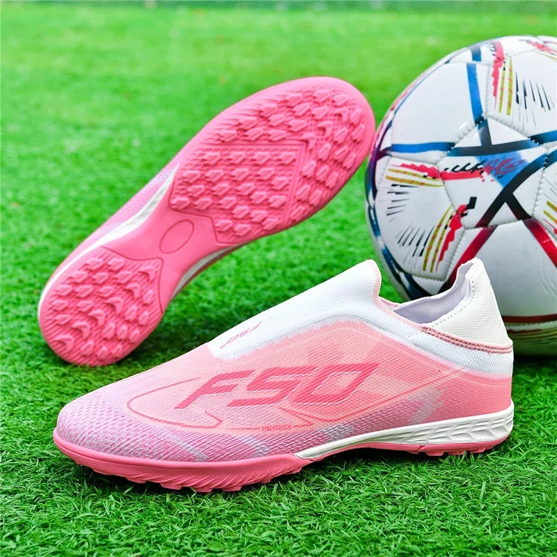 Nouvelles chaussures de football pour hommes, chaussures de sport, chaussures de football de haute qualité, ultralégères, chaussures de futsal, haute tige, respirantes, antidérapantes, pour match en extérieur