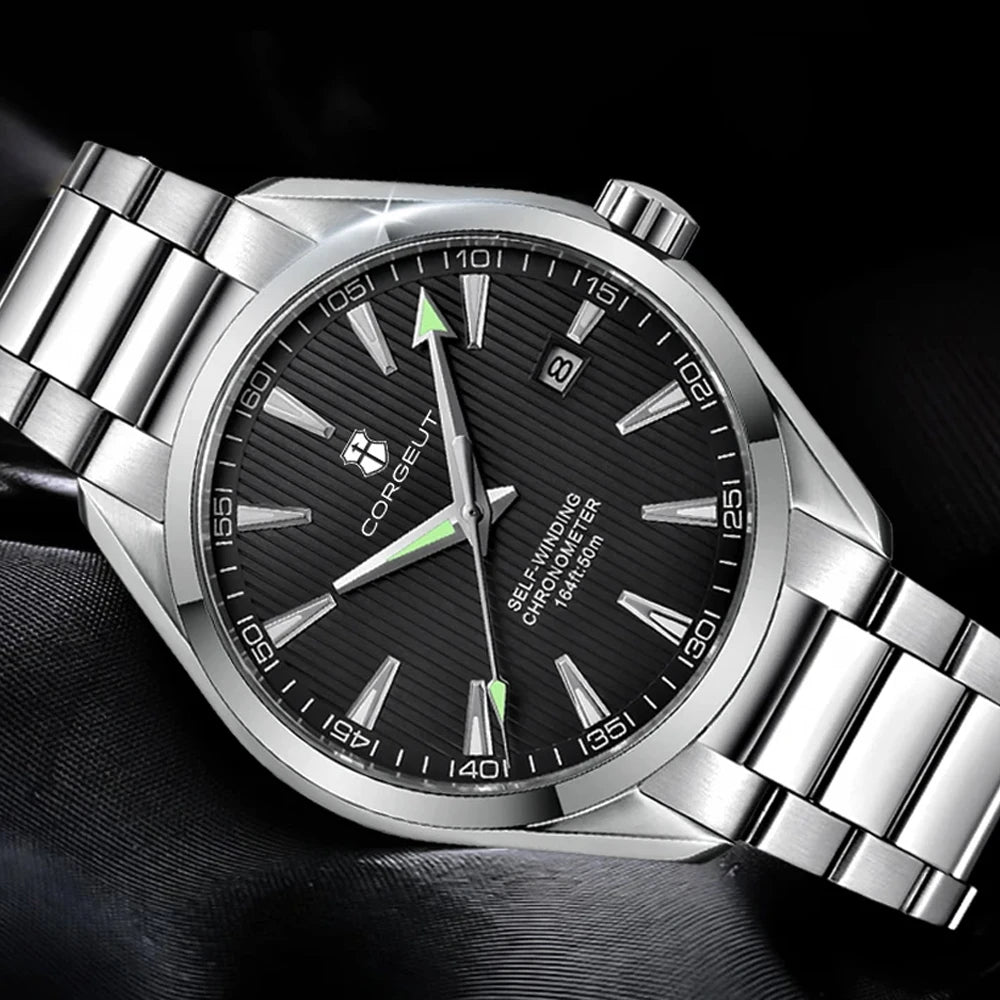 Luxury NH35 Corgeut Watch Men reloj hombre 41mm Sport Clock Automatic Mechanical Wristwatches Sapphire Steel Band Men's Watch