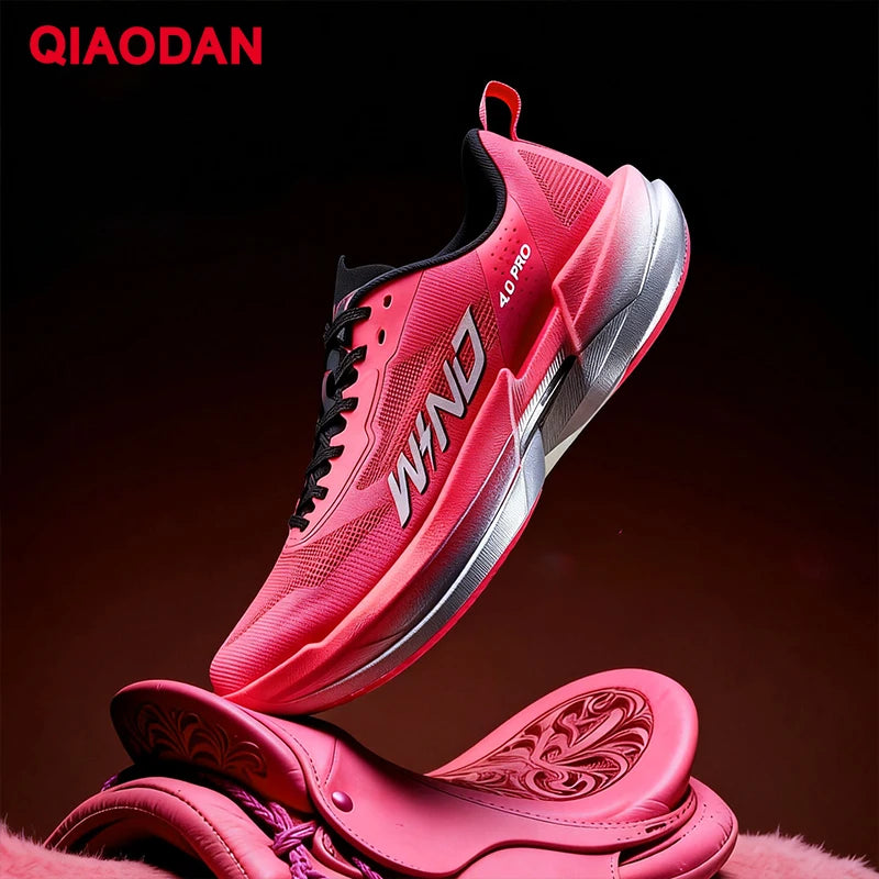 QIAODAN WIND 4PRO Carbon Plate Marathon Shoes Men Professional Racing Sneakers 2026 Breathable Running Sports Shoes QDB023262291