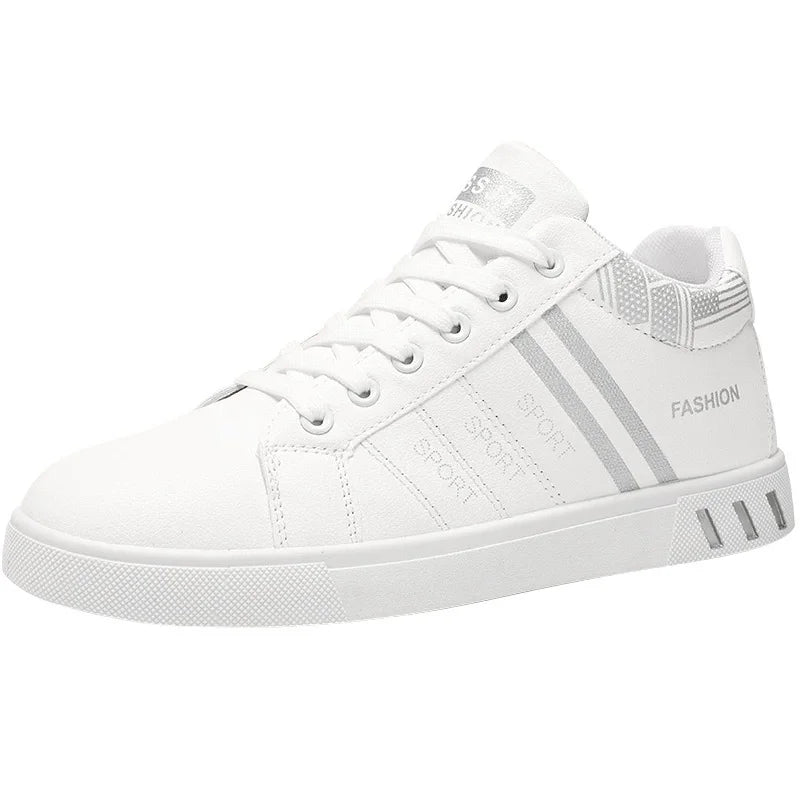 Męskie trampki codzienne, buty do skateboardingu, płaskie buty z PU, buty dla studentów, trampki outdoorowe, buty uliczne, sznurowane buty do chodzenia, rozmiar plus size 48
