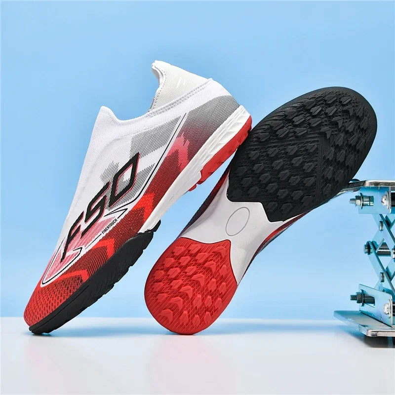 Nouvelles chaussures de football pour hommes, chaussures de sport, chaussures de soccer, haute qualité, ultralégères, haute tige, respirantes, futsal, antidérapantes, pour match en extérieur