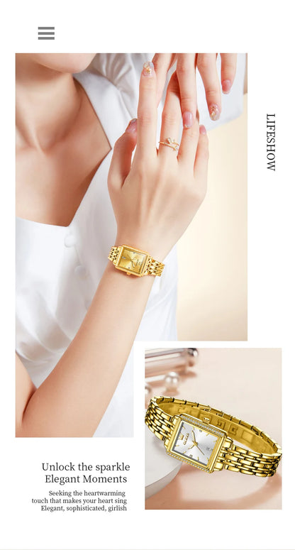 OLEVS 9995 Women's Watch Luxury Elegant Quartz Ladies Wristwatch Top Brand Waterproof Luminous Date Original Watch For Women