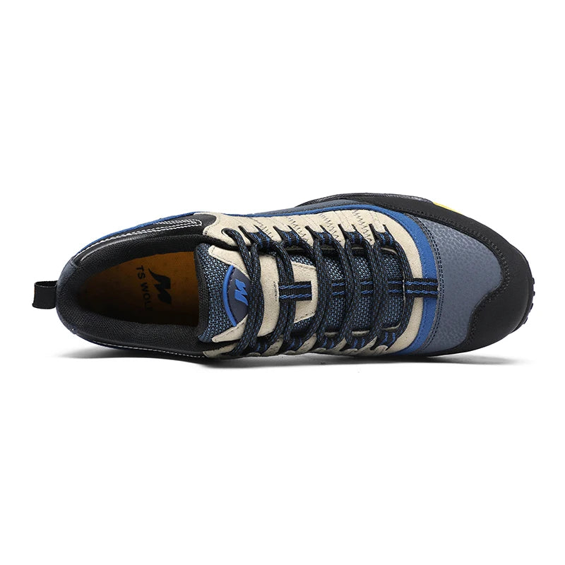 Outdoor-Liebhaber-Trekkingschuhe für Herren, wasserdichte Wanderschuhe, Bergstiefel aus echtem Leder, Woodland-Jagd- und taktische Schuhe