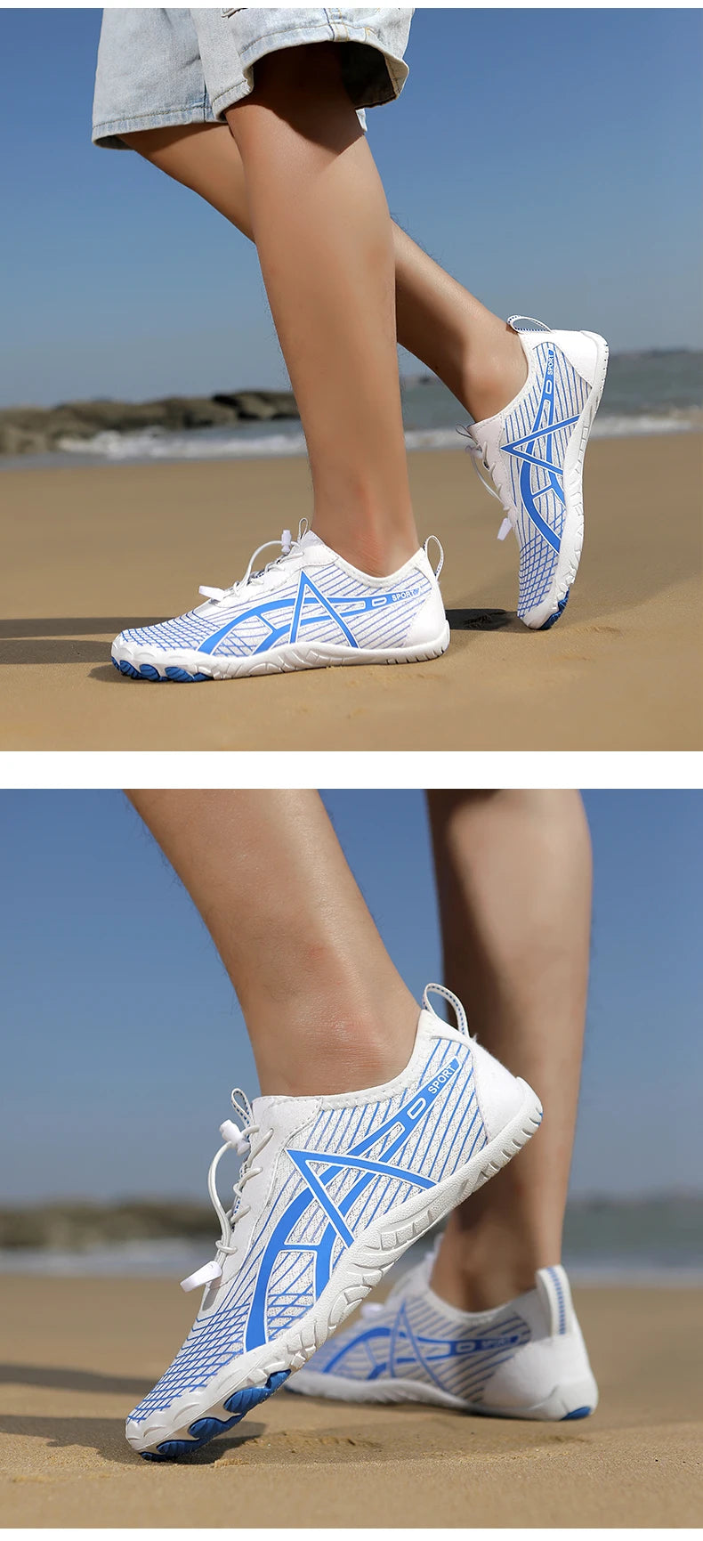 Aqua Shoes for Men, Water Shoes, Barefoot Beach Shoes, Unisex Quick-Dry Outdoor Wading Shoes, Gym Training Footwear Sneakers Size 35-46