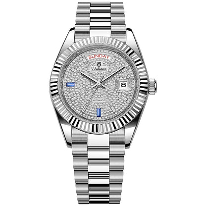 Top Brand Business Men's Watches Luxury Calendar Week Automatic Mechanical Watch for Man Waterproof Gold Stainless Steel