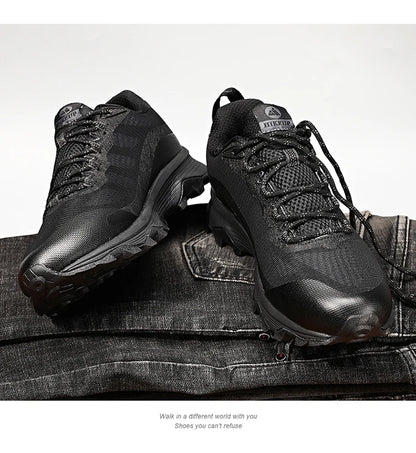 HIKEUP Outdoor Running Shoes Men Women Anti-skid Hiking Camping Sports Trail Male Safety Footwear Comfort Trekking Sneakers
