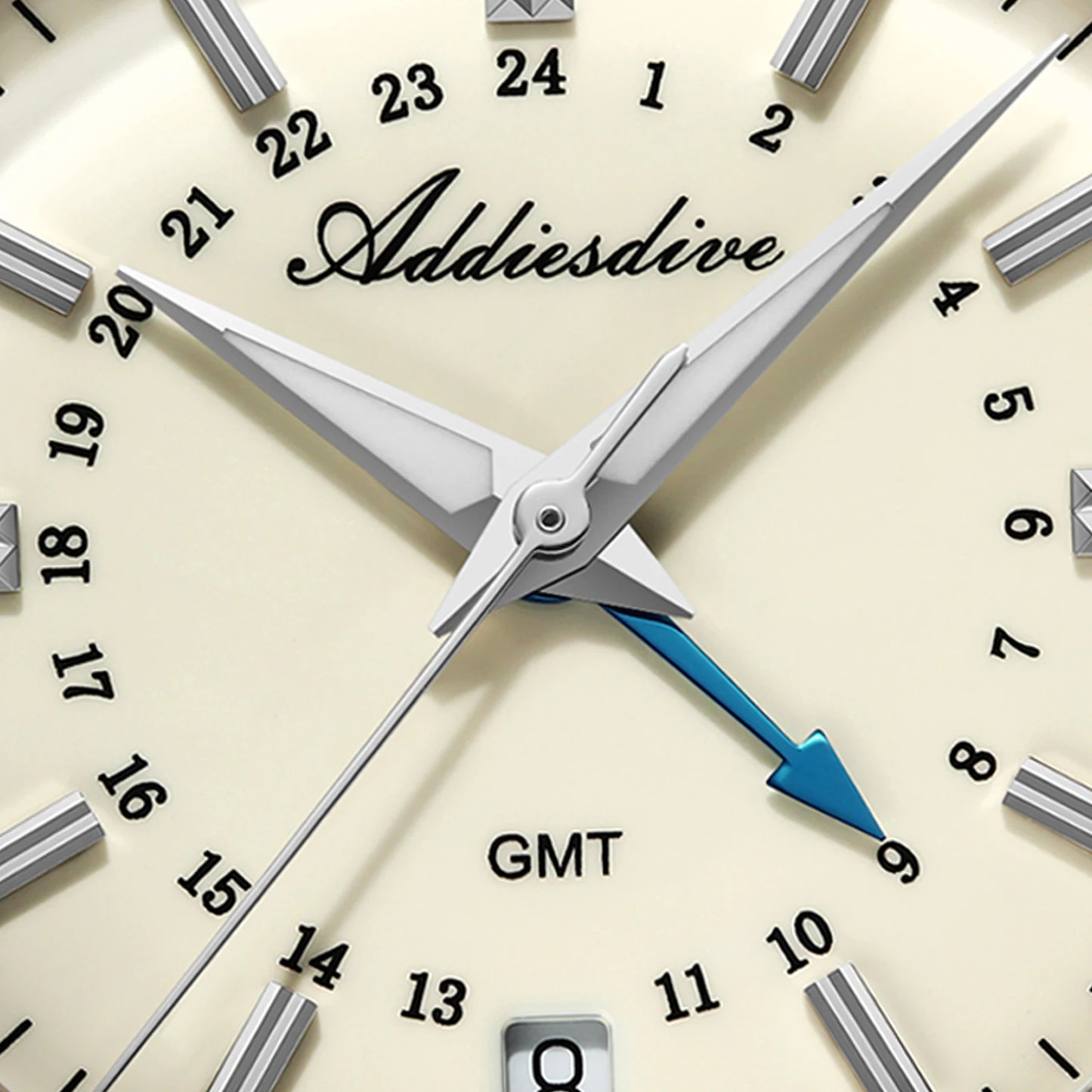 ADDIESDIVE 36mm Men's Analog Watch GMT 515-24H Watch BGW9 Luminous 100m Waterproof Stainless Steel Men's Quartz Watches AD2065