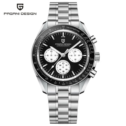 PAGANI DESIGN Moon Men's Watches Gold Luxury Quartz Watch Men Speed Sports Chronograph AR Sapphire Waterproof Luminous Man Gift