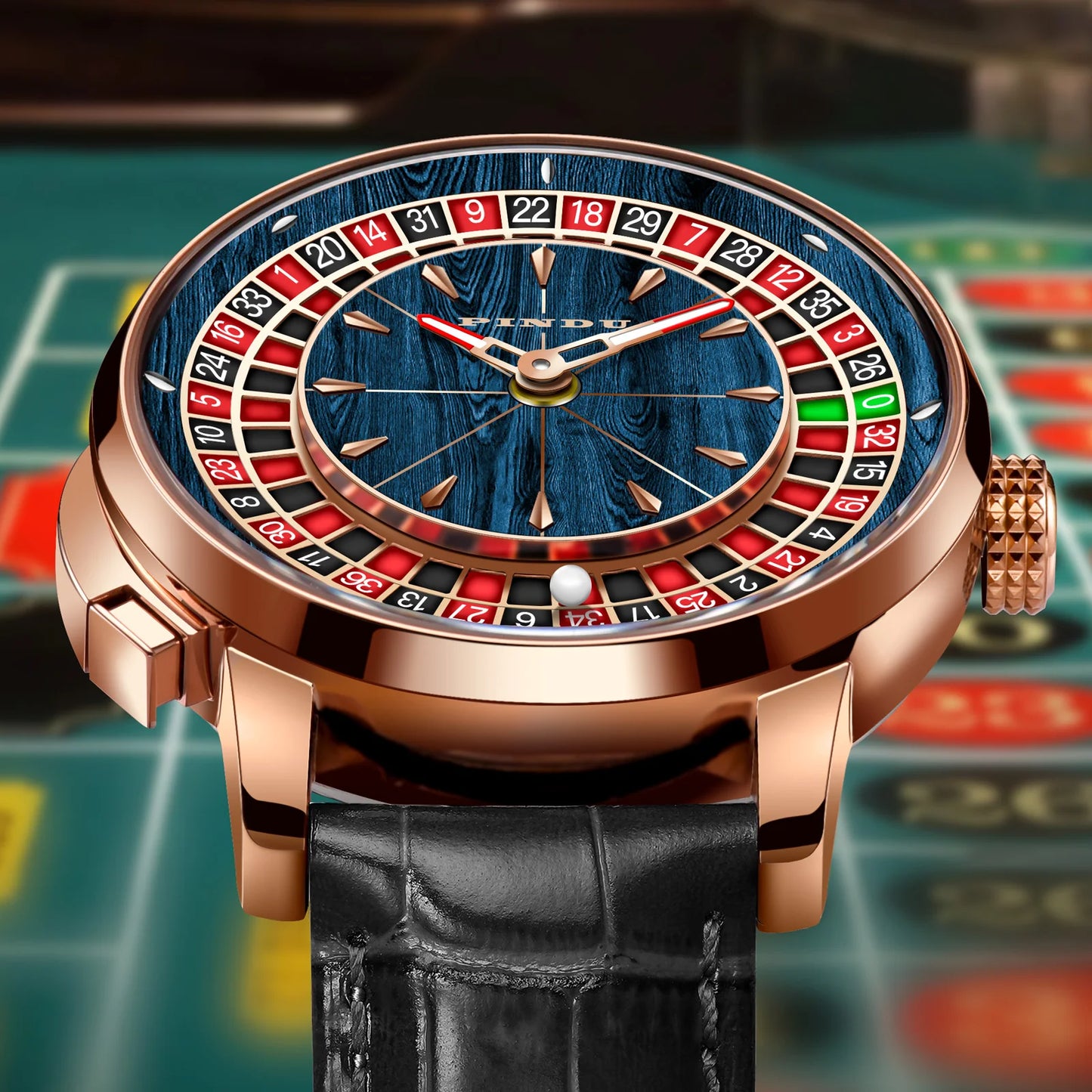 2025 NEW PINDU design Rotating dial Mechanical Watch Men Japan NH35 Movement Sapphire Waterproof TOP-luxurious Automatic watch