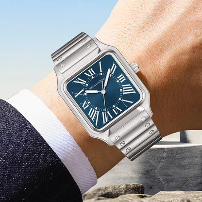 2025 New 34MM Specht & Söhne Quartz Watches Japan VH31 Movt Sapphire Blue Color Ultrathin Stainless Steel Relogio Masculino