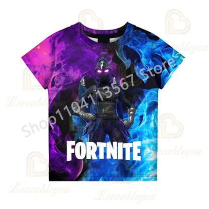F-Fortnited T-Shirt für Jugendliche – Battle-Game-Shirt für Erwachsene, kurzärmeliges Sommer-T-Shirt für Teenager, Jungen und Mädchen
