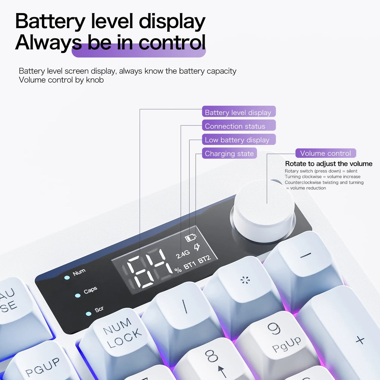 XUNFOX  TK100 wireless 2.4 keyboard Bluetooth dual-mode game silent office notebook universal keyboard