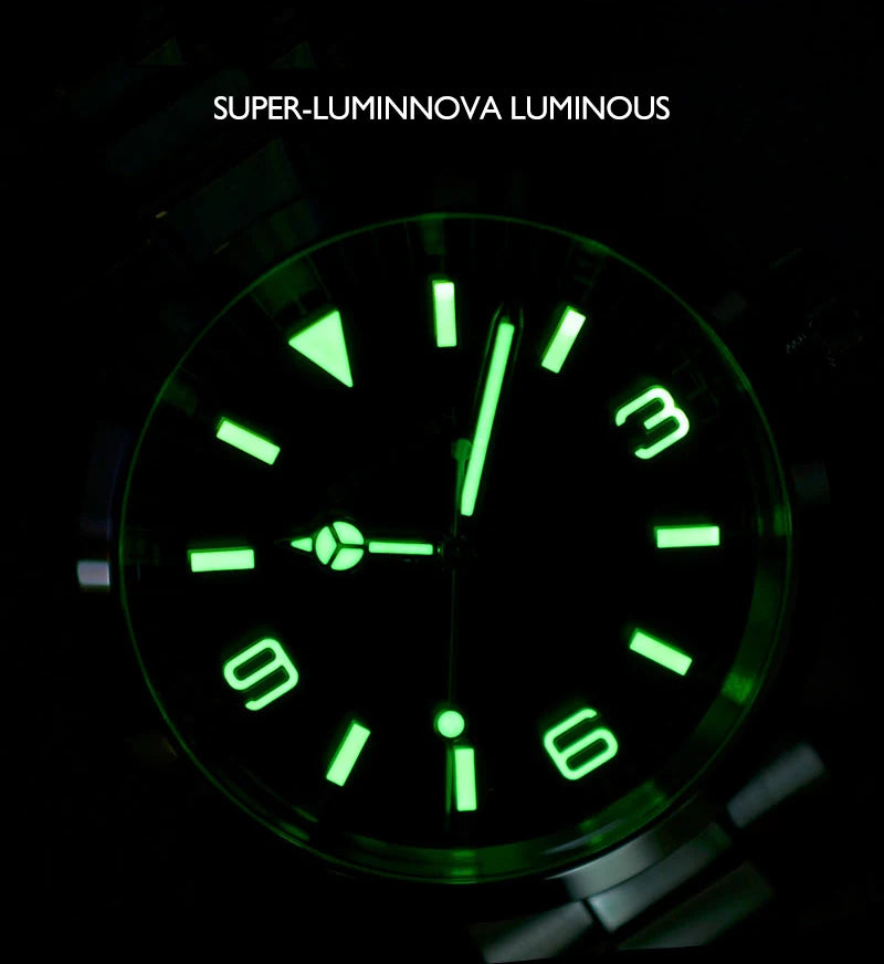 Baltany Men Automatic Watch 39MM Mechaical Wristwatch Bubble Sapphire 20ATM Waterproof C3 Luminous NH38 / SW200