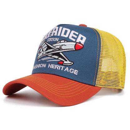 Fashion Unisex Embroidered Sun Hat - Breathable UV Protection Cap for Outdoor Sports & Travel