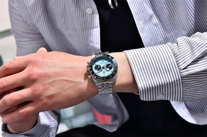PAGANI DESIGN Men Watches 2026 New Pink BB Panda Dial Chronograph Fashion Luxury Quartz Watch For Men VK64 Movt Waterproof Watch