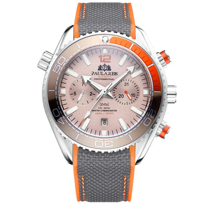 PAULAREIS P Relógio mecânico automático de luxo para homem com corda automática, bracelete em borracha, impermeável, luminoso, com data, relógio de moda masculino